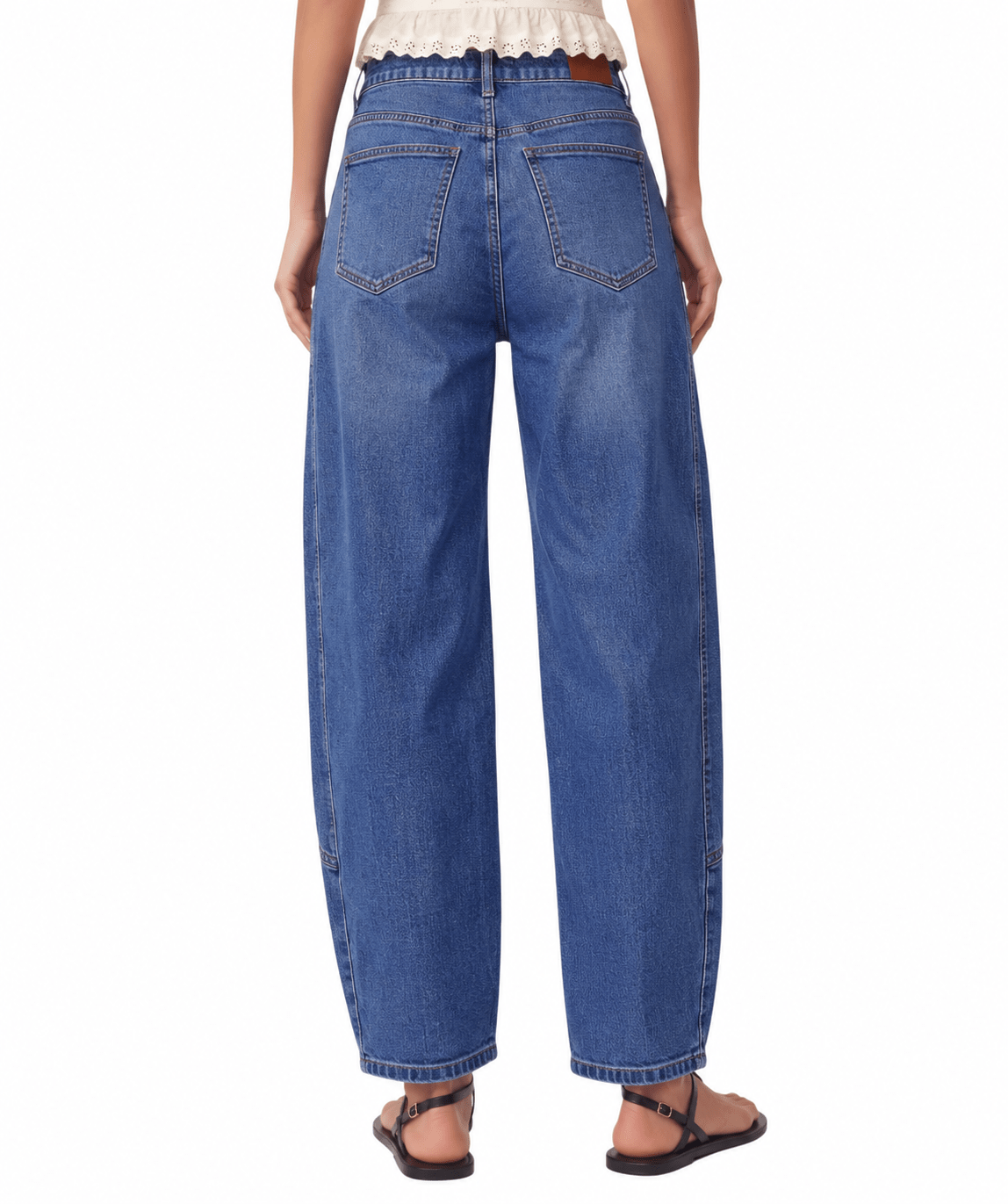Relaxed Fit High Waisted Barrel Jeans