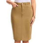 Women’s High Waisted Denim Midi Skirt