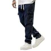 Men’s Elastic Waist Cargo Jeans