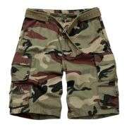 Men’s 9-Pocket Cotton Utility Camo Cargo Shorts