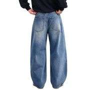 Men’s Y2K Relaxed Fit Wide Leg Skater Streetwear Barrel Baggy Jeans