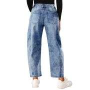 Women’s High-Waisted Distressed Barrel Leg Jeans