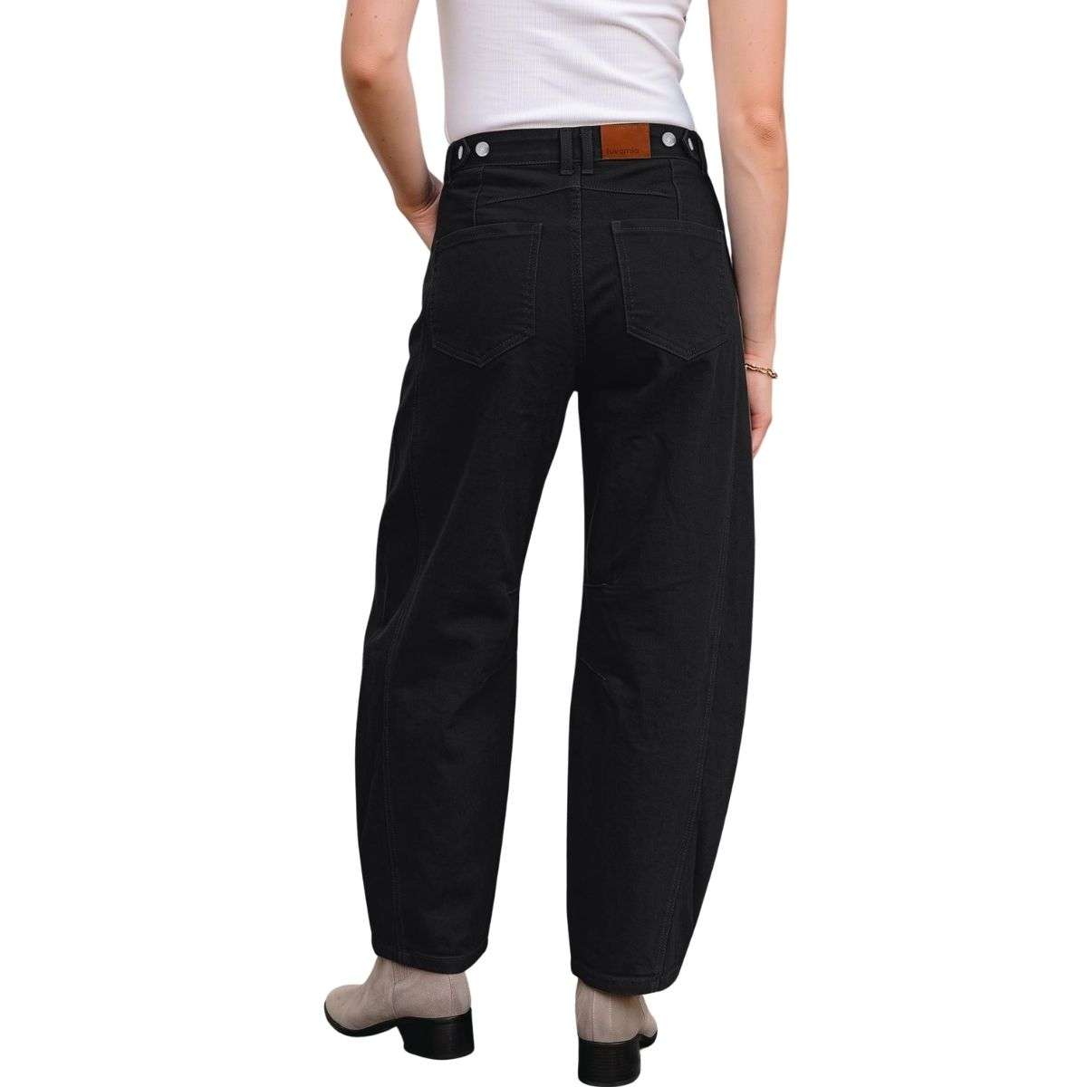High Waisted Barrel Leg Jeans