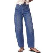 Relaxed Fit High Waisted Barrel Jeans