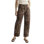 Women’s Floral Print Baggy Barrel Jeans