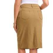 Women’s High Waisted Denim Midi Skirt