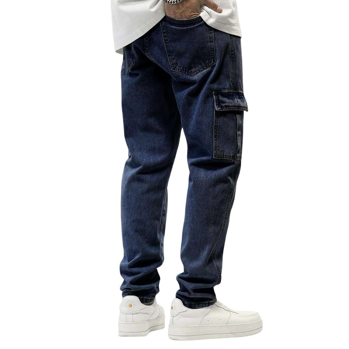 Men’s Elastic Waist Cargo Jeans