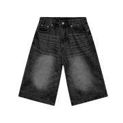 Y2K Loose Fit Wide Leg Denim Shorts