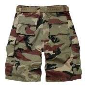 Men’s 9-Pocket Cotton Utility Camo Cargo Shorts