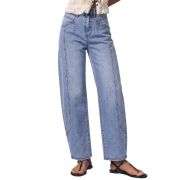Relaxed Fit High Waisted Barrel Jeans
