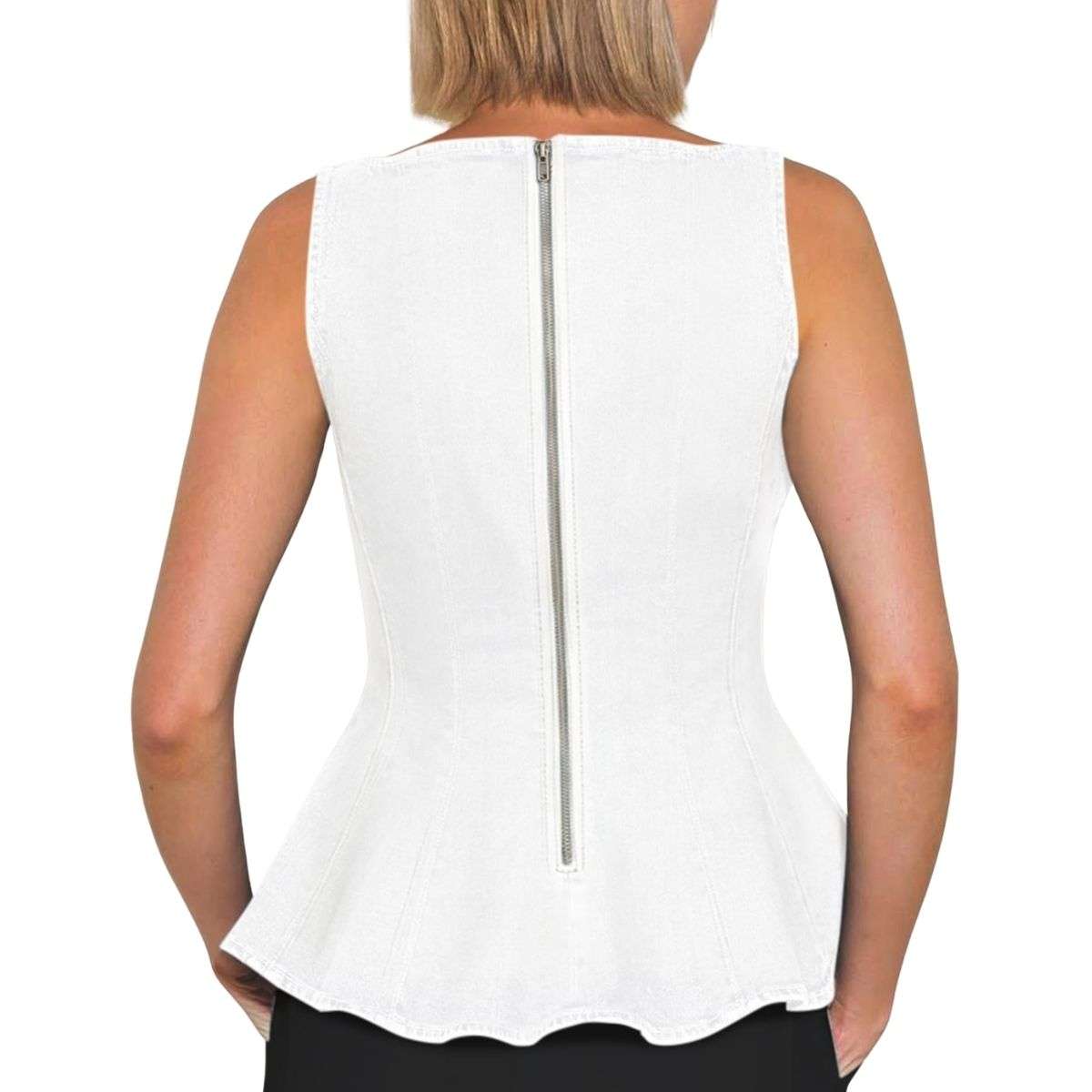 Women’s Denim Peplum Tank Top