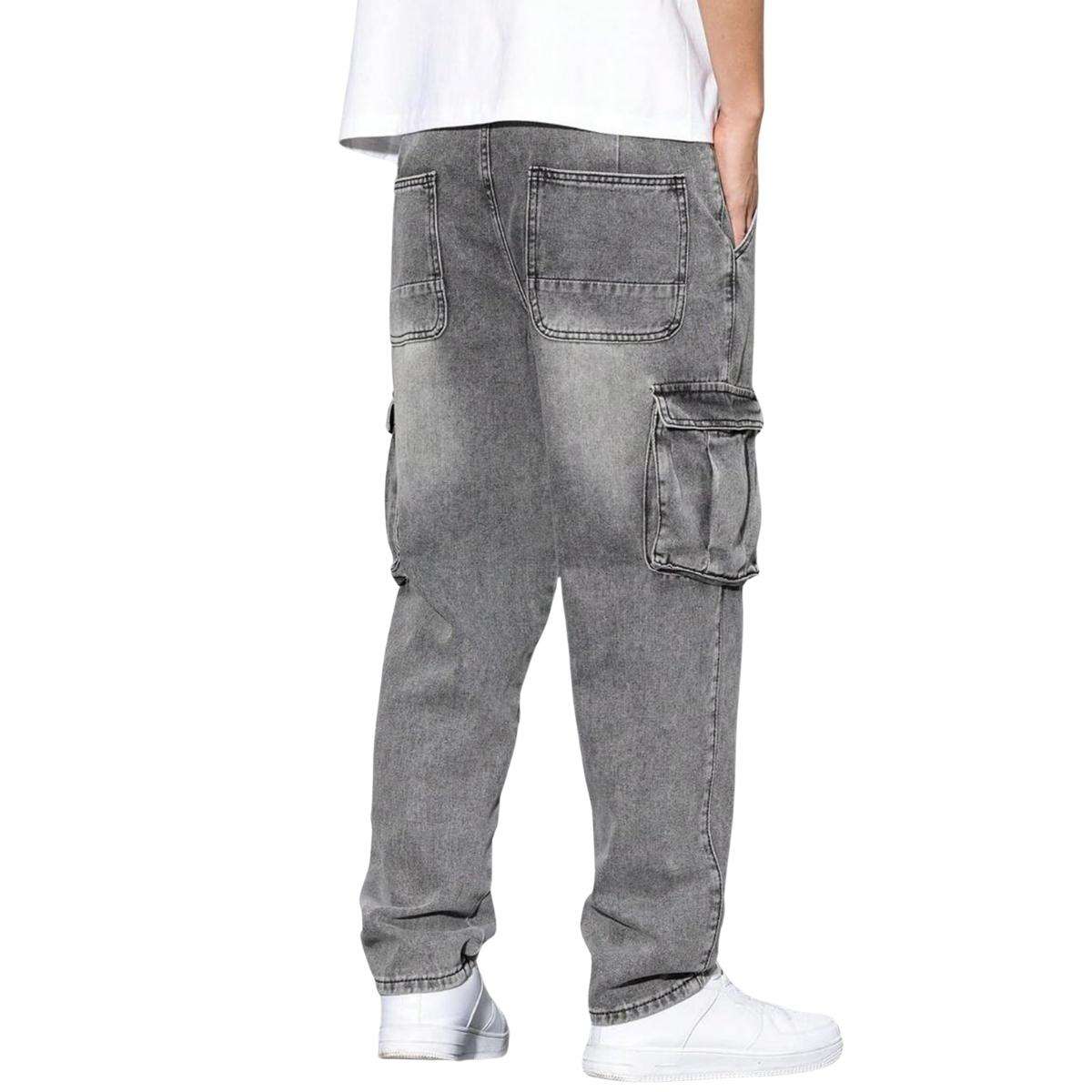 Men’s Elastic Waist Cargo Jeans