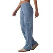 Mid Rise Pockets Straight Leg Casual Cargo Jeans