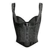 Women’s Denim Corset Tank Top