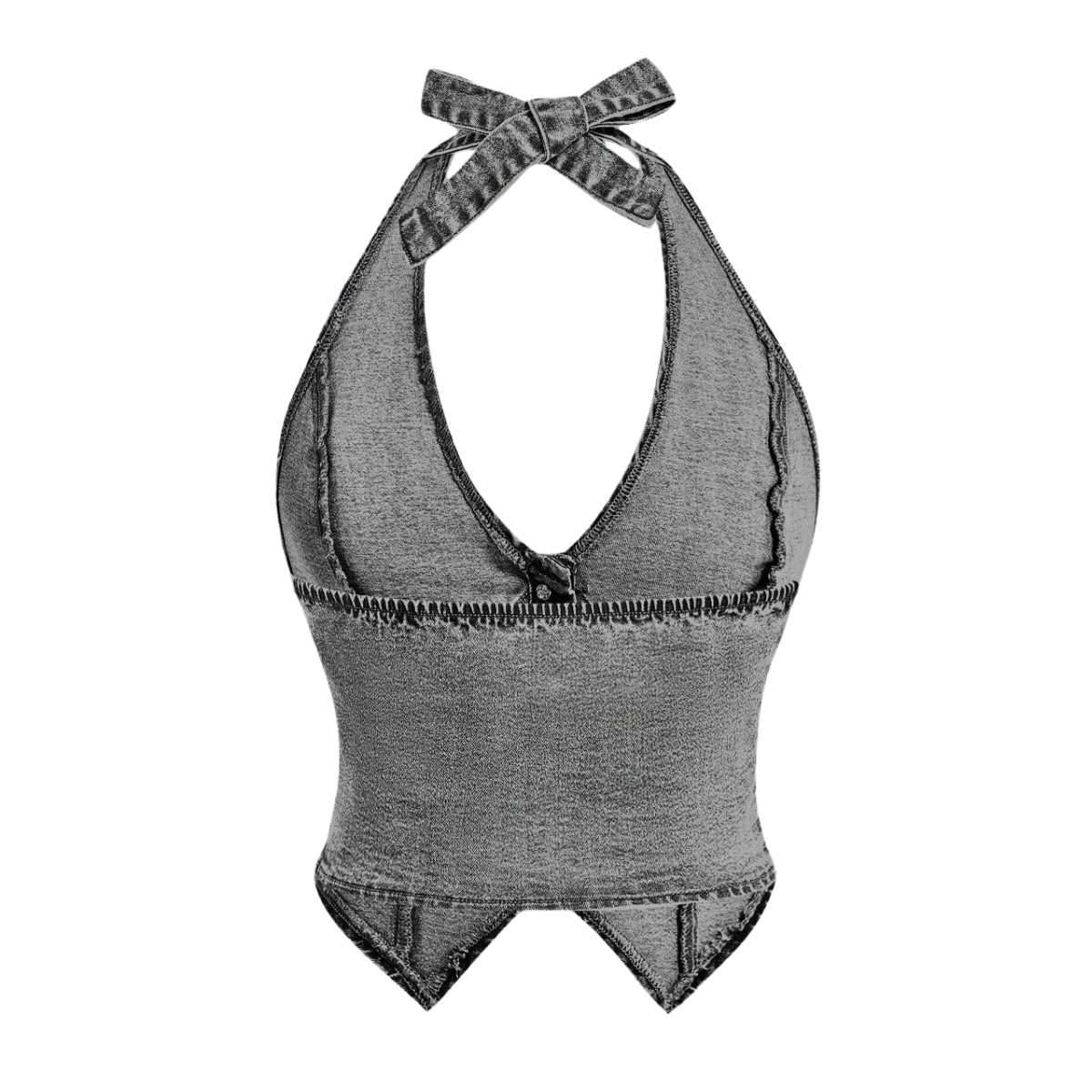 Women’s Y2K Denim Halter Top