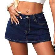 Y2K Low Rise Denim Mini Skort