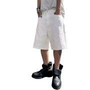 Men’s Vintage Y2K Elastic Back Waistband Baggy Denim Shorts