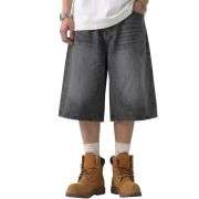 Y2K Loose Fit Wide Leg Denim Shorts