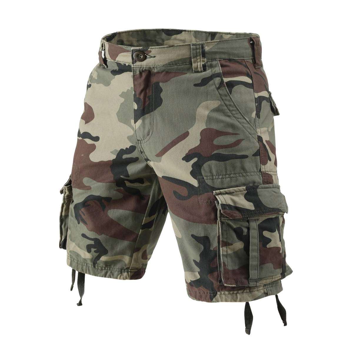 Men’s Multi-Pocket Camo Cargo Shorts