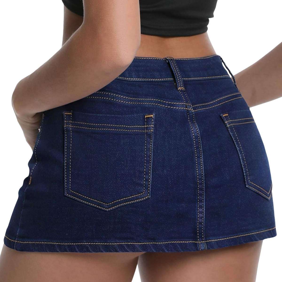 Y2K Low Rise Denim Mini Skort
