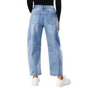 Women’s High-Waisted Distressed Barrel Leg Jeans