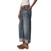 Women’s Barrel Wide Leg Cuffed Jeans