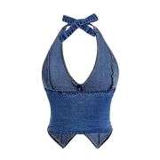 Women’s Y2K Denim Halter Top