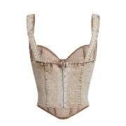 Women’s Denim Corset Tank Top