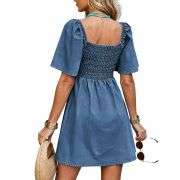 Women’s Denim Tie Front Mini Dress