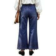 Women’s Embroidered Wide Leg Jeans