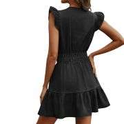 Women’s Ruffle Sleeve Denim Mini Dress