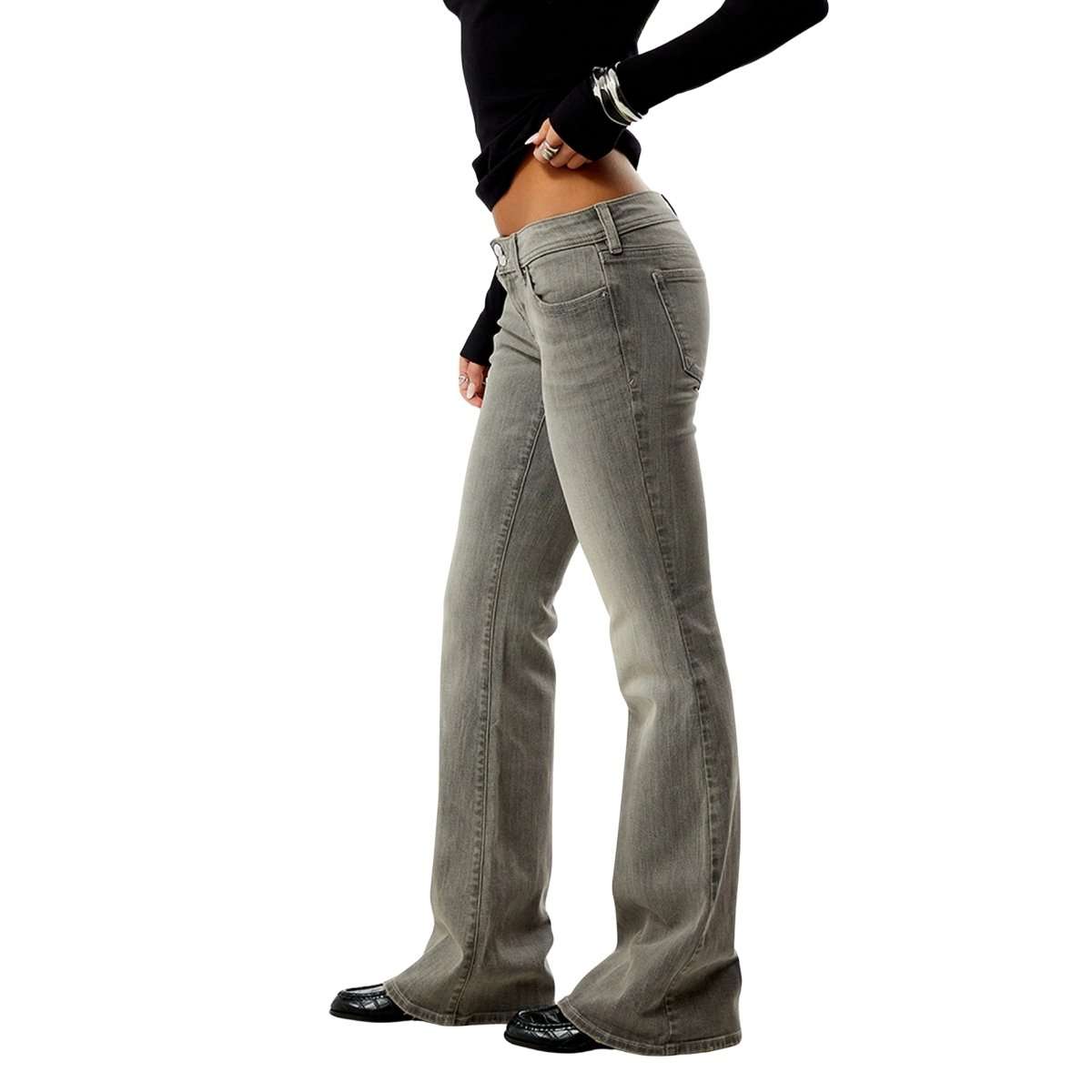 Ultra Low Rise Flare Jeans