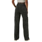 Mid Rise Pockets Straight Leg Casual Cargo Jeans