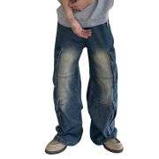 Women’s High Rise Baggy Cargo Jeans