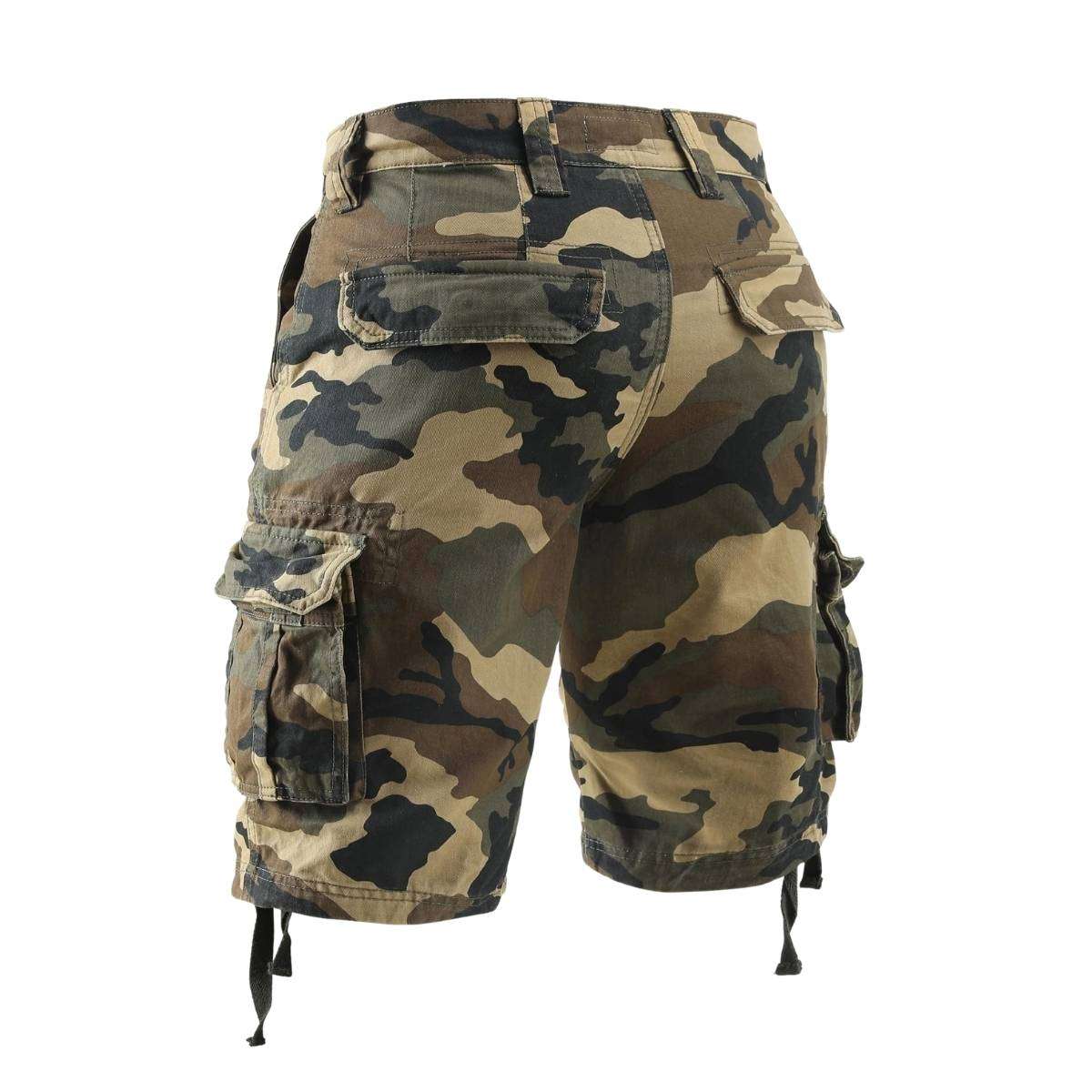 Men’s Multi-Pocket Camo Cargo Shorts