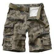 Men’s 9-Pocket Cotton Utility Camo Cargo Shorts