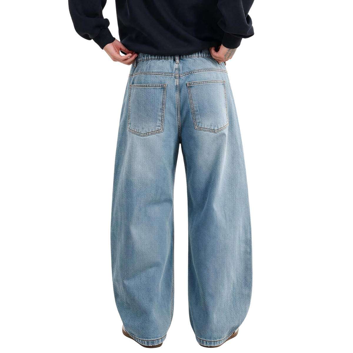 Men’s Y2K Relaxed Fit Wide Leg Skater Streetwear Barrel Baggy Jeans