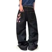 Men’s Y2K Hip Hop Embroidered Baggy Wide Leg Jeans