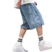 Men’s Baggy Ripped Cargo Denim Jorts