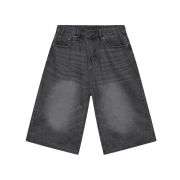 Y2K Loose Fit Wide Leg Denim Shorts