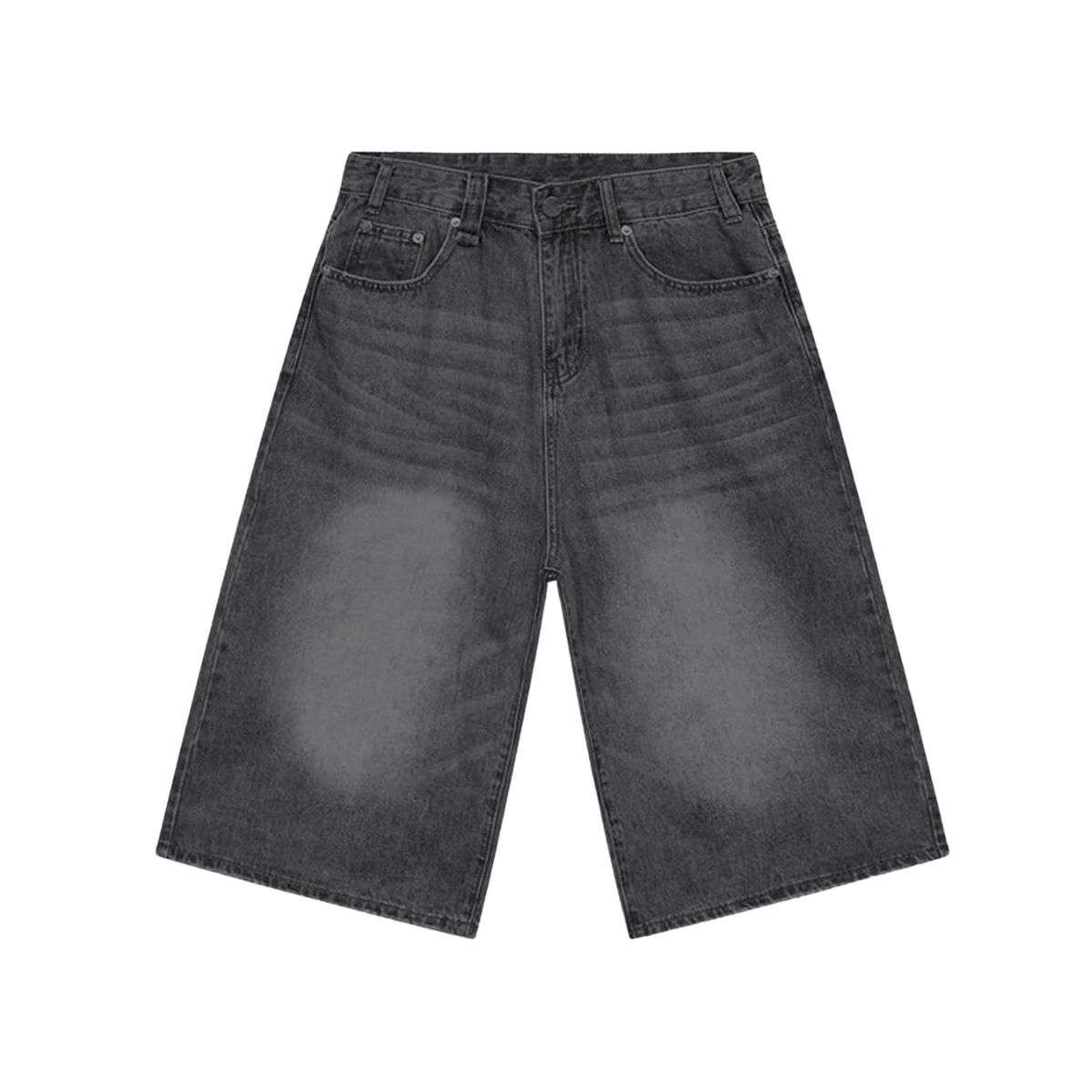 Y2K Loose Fit Wide Leg Denim Shorts
