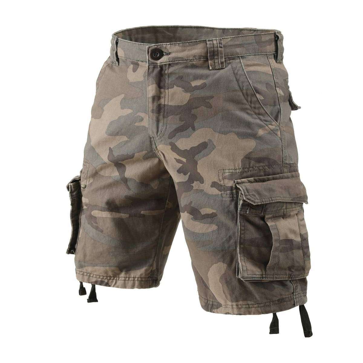 Men’s Multi-Pocket Camo Cargo Shorts