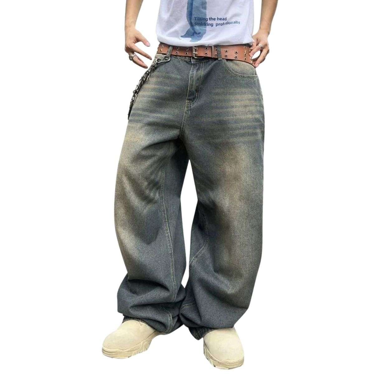 Men’s Y2K Skater Style Baggy Jeans