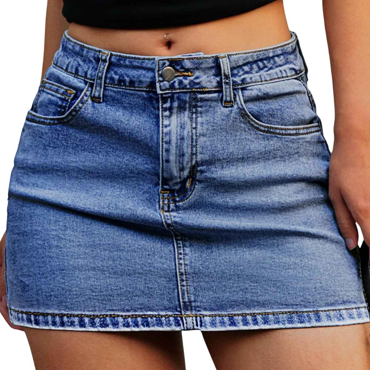 Women’s Stretch Denim Mini Skort