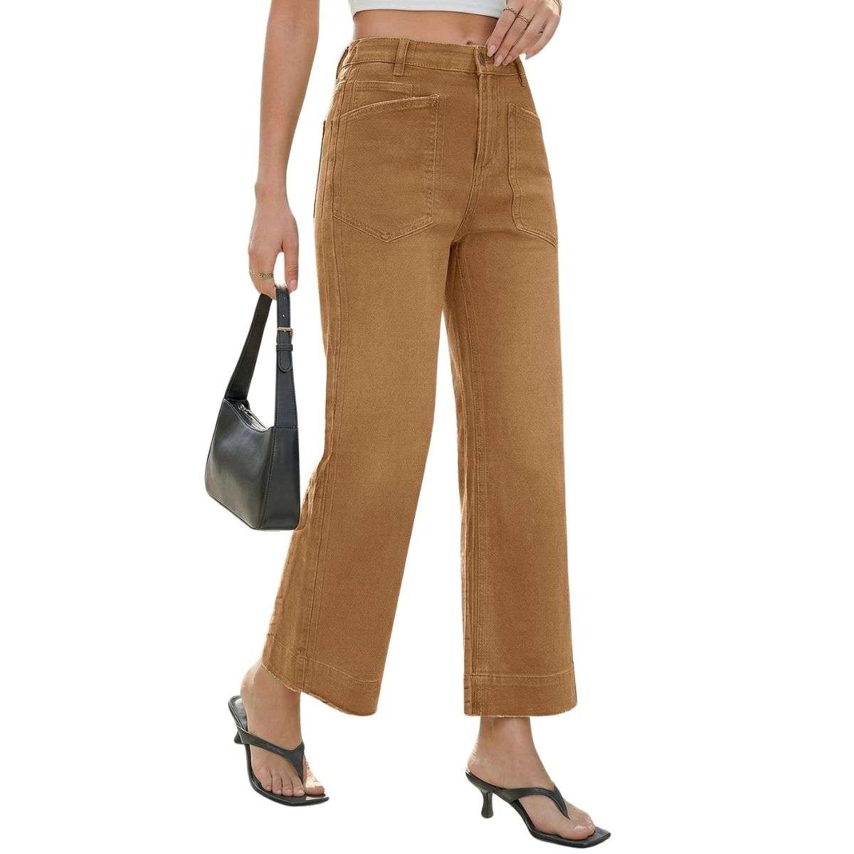 Women’s Cropped Wide Leg Jeans
