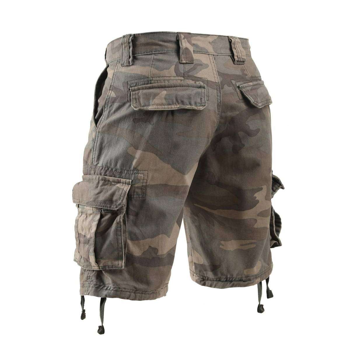 Men’s Multi-Pocket Camo Cargo Shorts