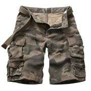 Men’s 9-Pocket Cotton Utility Camo Cargo Shorts