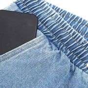 Men’s Drawstring Waist Wide-Leg Baggy Jeans