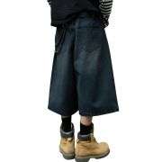 Y2K Loose Fit Wide Leg Denim Shorts
