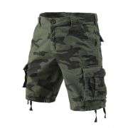 Men’s Multi-Pocket Camo Cargo Shorts